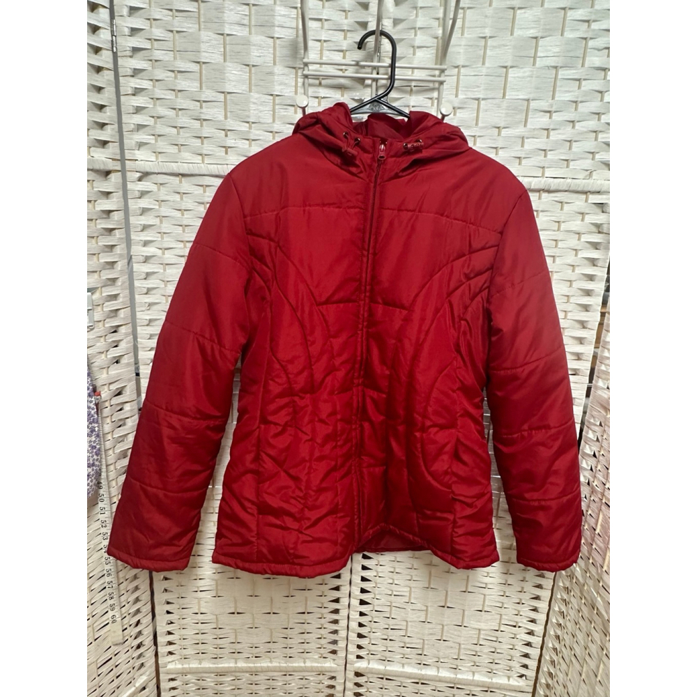 Athletech women’s jacket with hood red‎ size L like new